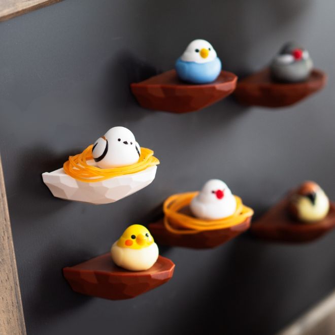 日本biite磁吸鳥巢橡皮筋收納器 (六款)