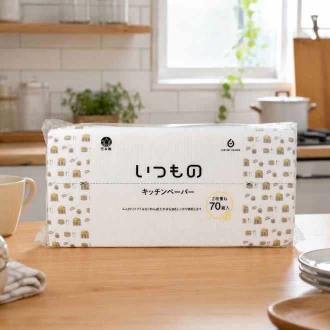 日本服部製紙廚房紙巾70抽